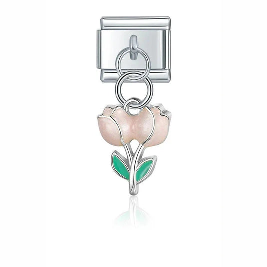 Tulipan Rosa Colgante - Charm